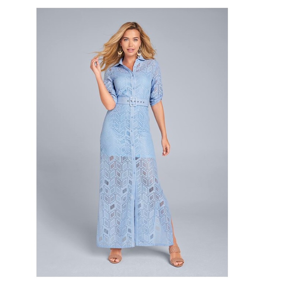 Venus Lace Button Down Dress